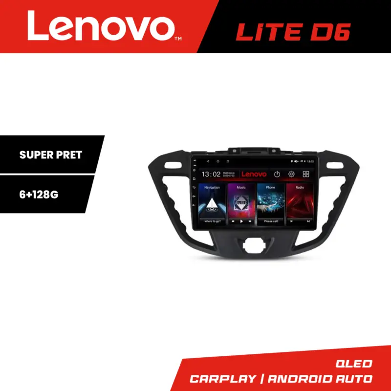 Navigație Android Ford Transit Custom 2012-2020 Lenovo Lite D6 6+128 GB Ieftin