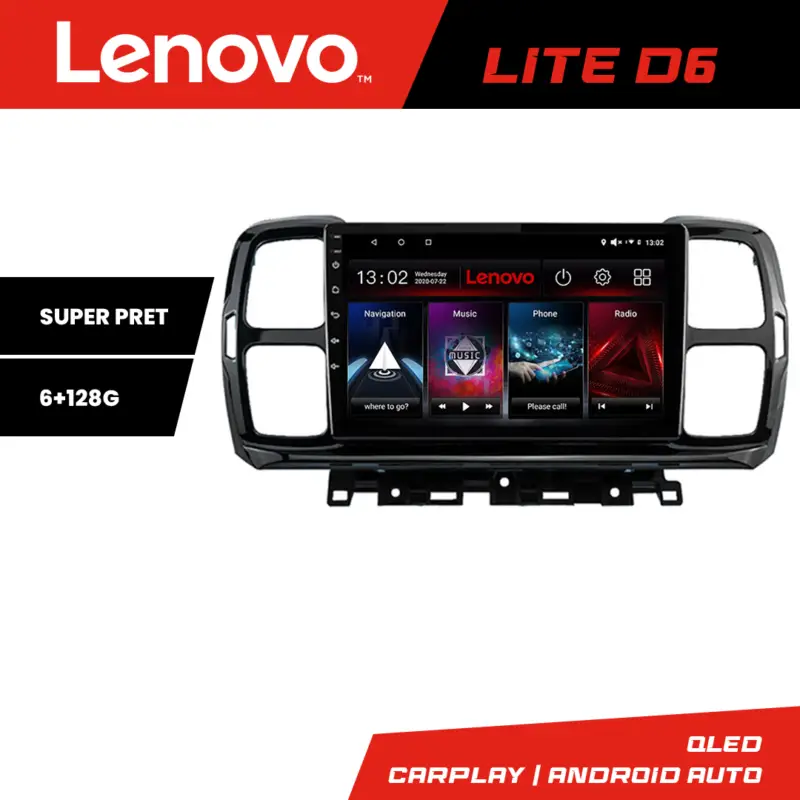 Ofertă limitată Navigație Android Citroen C5 Aircross 2017+ 6GB RAM 128GB Lenovo