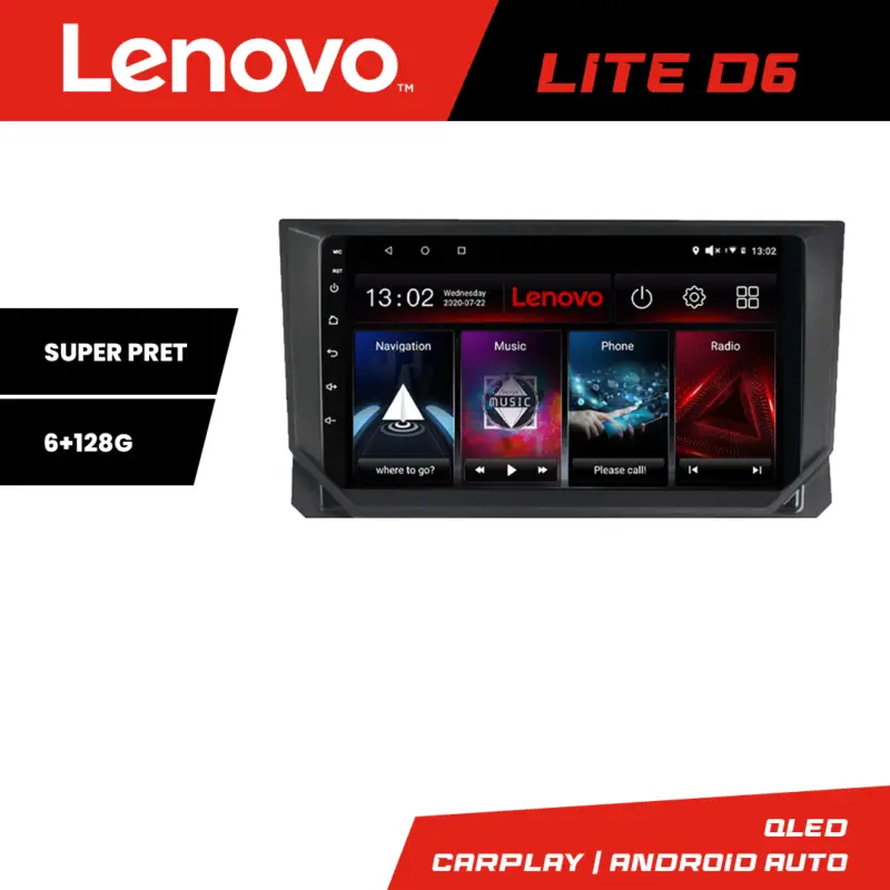 Navigație Android Seat Arona Lenovo Lite D6, 6GB RAM, 128GB, GPS Transport gratuit