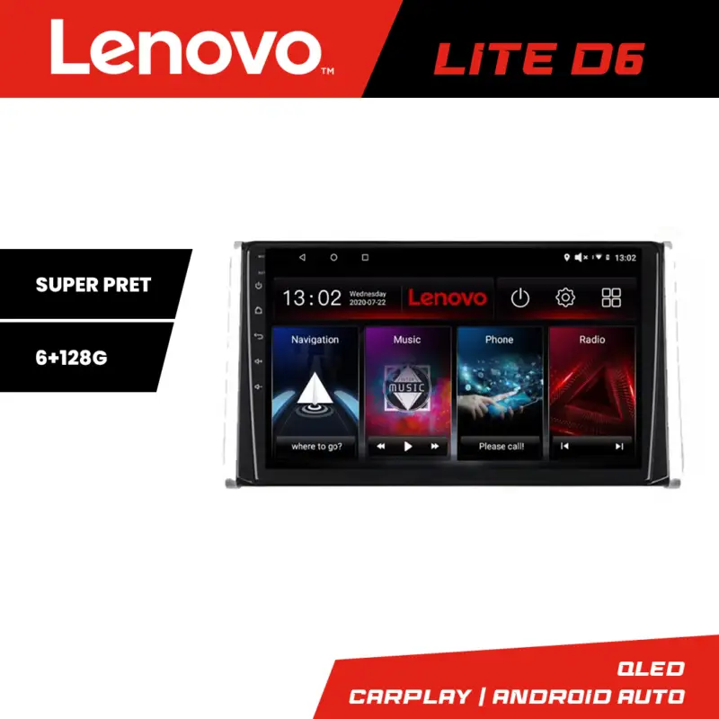 Cumpără acum Navigatie Toyota Auris 2017+ Lenovo Lite D6, Android, 6GB RAM, 128GB