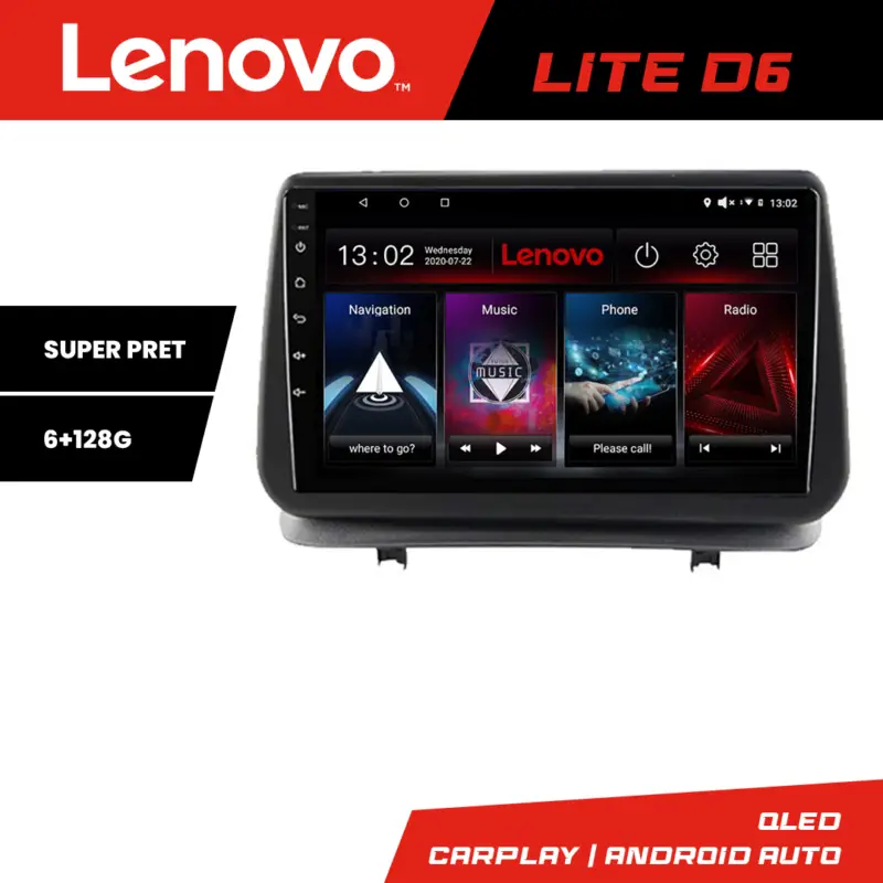 Cumpără acum Navigație Renault Clio 3 2005-2013 Lenovo Lite D6, Android, 6+128 GB