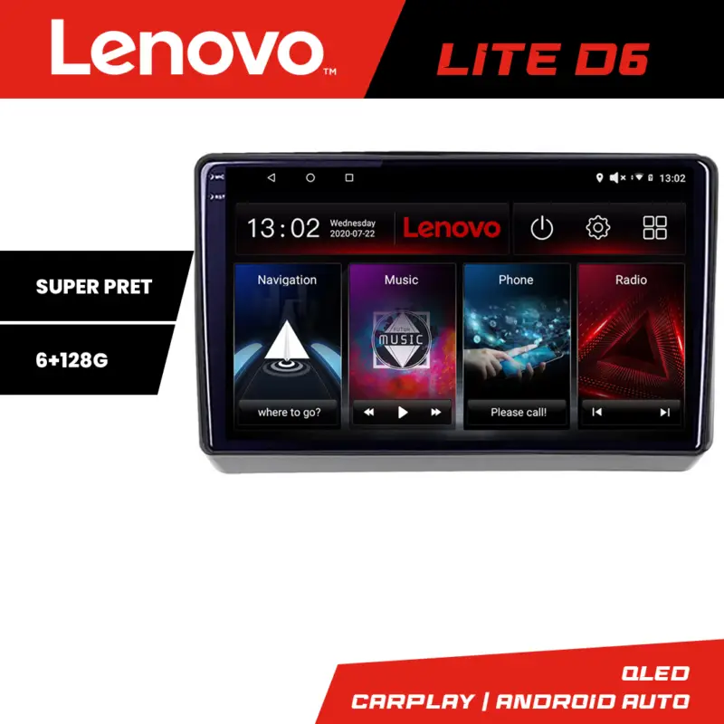 Navigație Android Dodge Challenger 2015-2021, GPS multimedia 6+128 Lenovo Nu rata