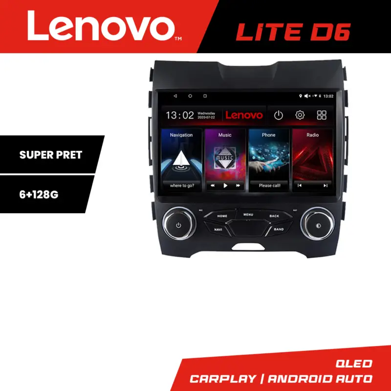 Navigatie Android Ford Edge 2015-2021 Midline Lenovo 6GB+128GB Ofertă exclusivă