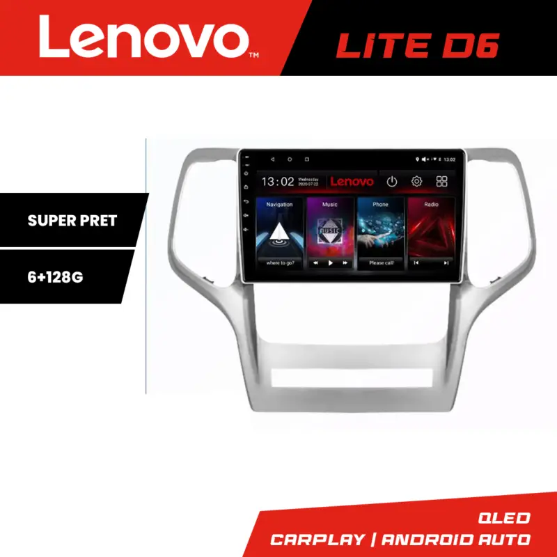 Reducere Navigatie Android Lenovo 6+128GB pentru Jeep Grand Cherokee 2011-2013