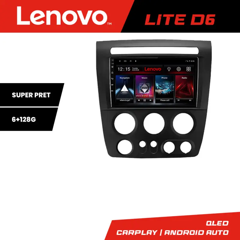 Navigație auto Android Lenovo 6+128 GB pentru Hummer H3 2005-2011 Plată securizată