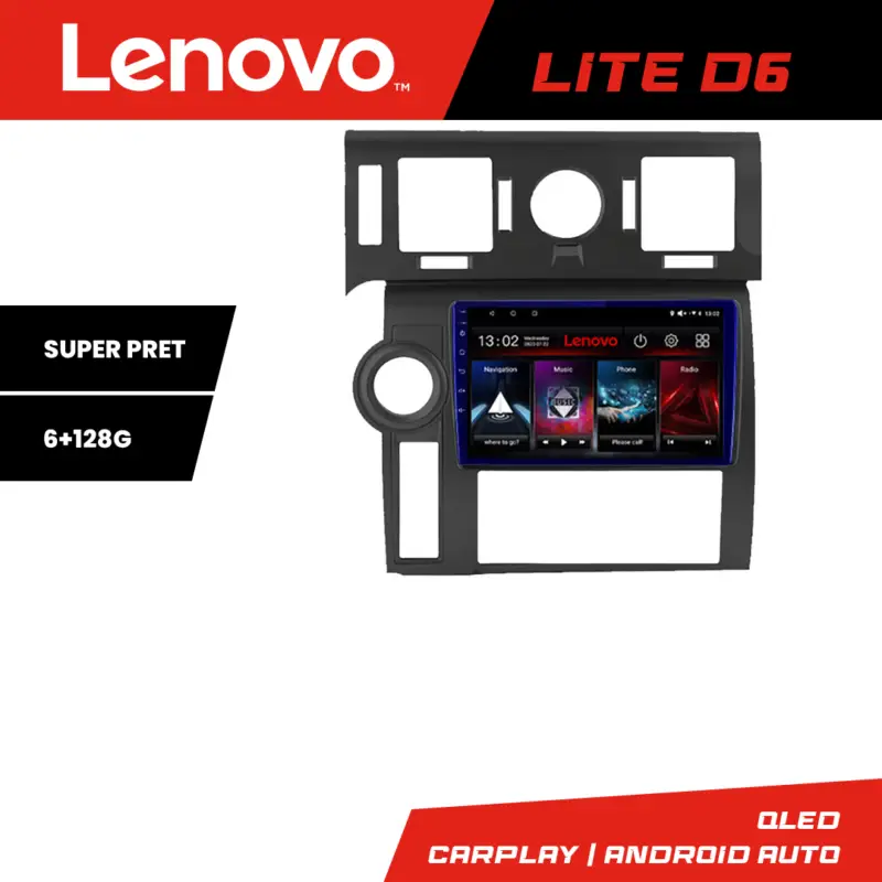 Navigație Android Lenovo pentru Hummer H2 2008-2010, 6GB RAM, 128GB Ultima șansă