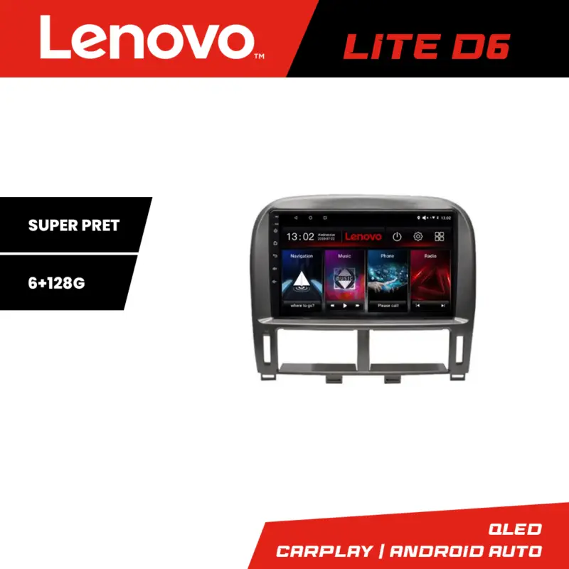 Navigatie Android Lexus LS 1999-2006 Lenovo Lite D6, 6GB RAM, 128GB Cumpără online