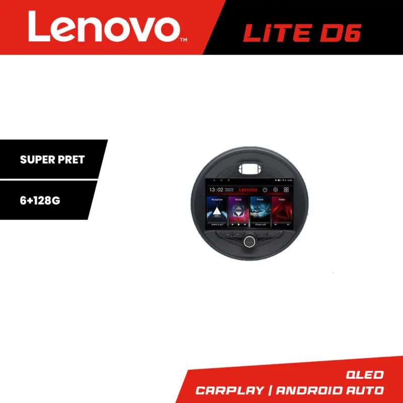 Navigatie Android Mini Cooper 2015-2019 6GB RAM 128GB Lenovo Lite D6 Preț promoțional