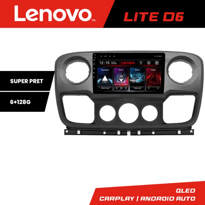 Navigatie Android Opel Movano Renault Master 2010-2021, 6+128GB Lenovo Doar azi