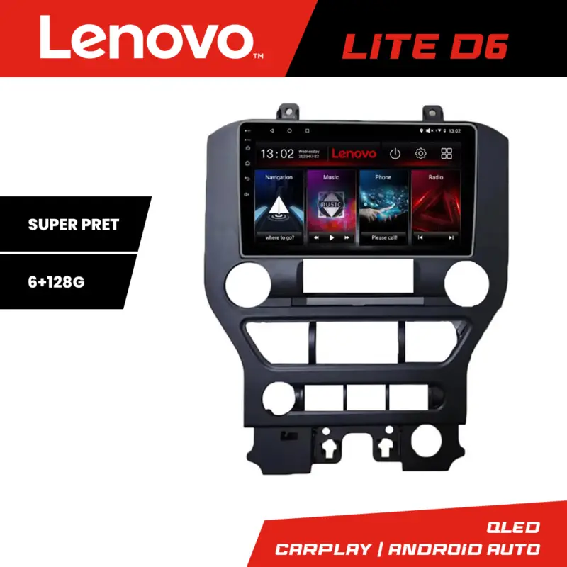 Navigație Android Lenovo pentru Ford Mustang 2015-2020, 6GB RAM, 128GB Reducere de preț