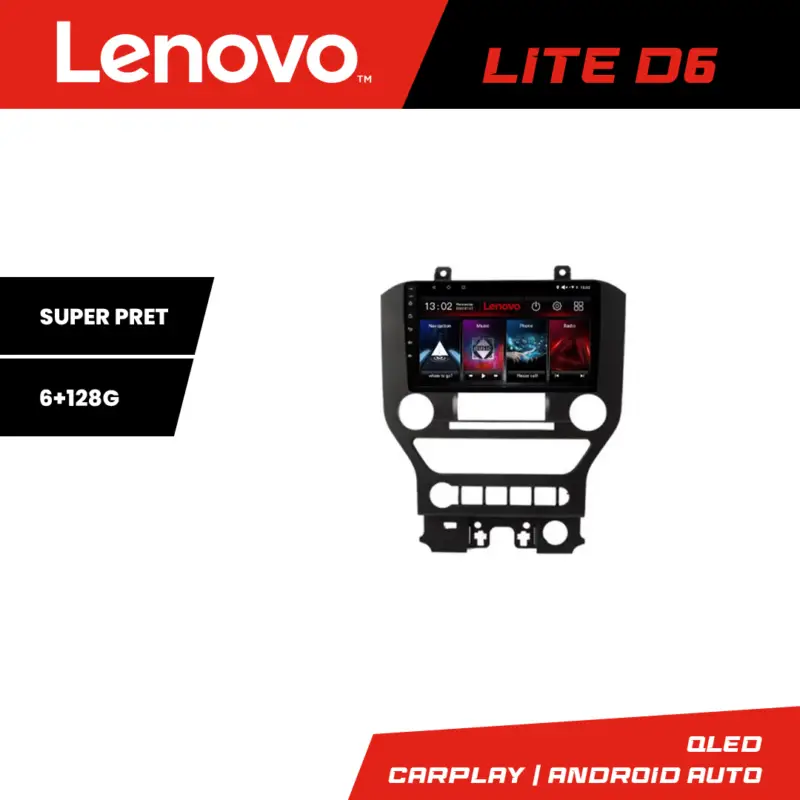 Nu rata Navigație Android Lenovo pentru Ford Mustang 2015-2020, 6GB RAM, 128GB