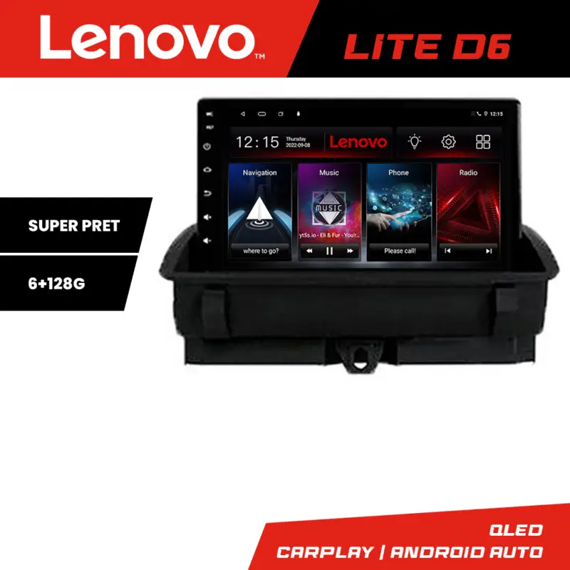 Livrare rapidă Navigație Android Audi Q3 2011-2018 Lenovo Lite D6, 6GB RAM, 128GB
