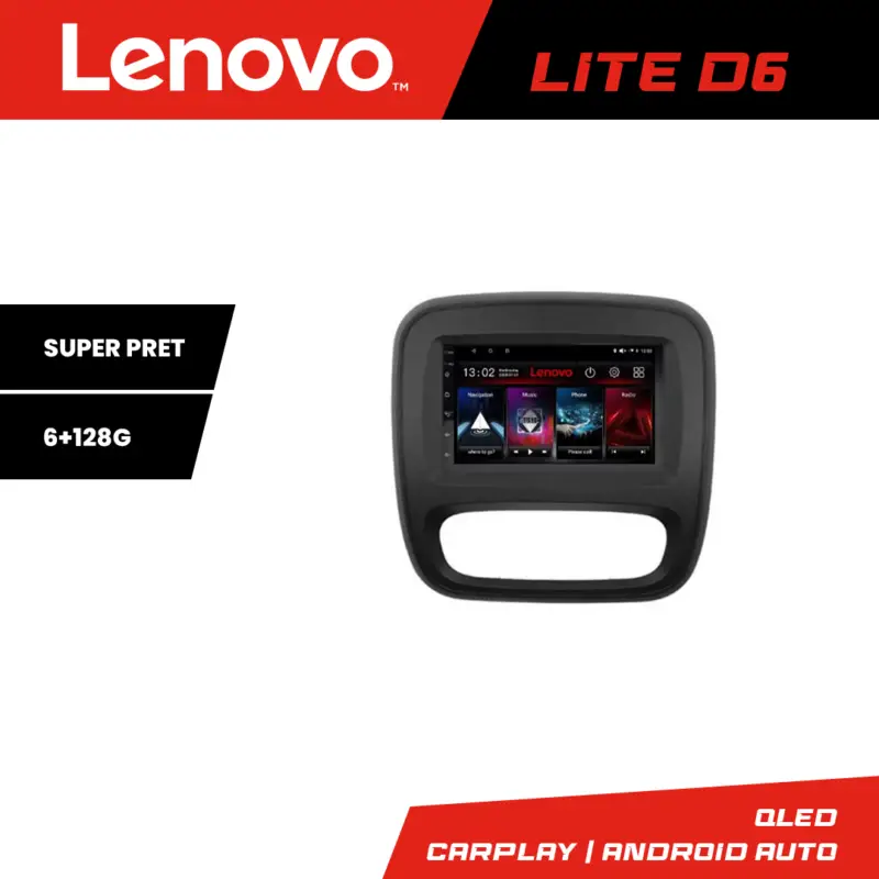 Navigație Renault Trafic 2014-2017 Lenovo Lite D6 6+128 GB Android Plată sigură