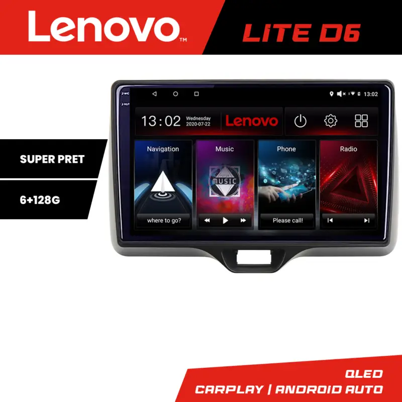 Doar azi Navigație Android Toyota Yaris 2020+ Lenovo Lite D6, 6GB RAM, 128GB