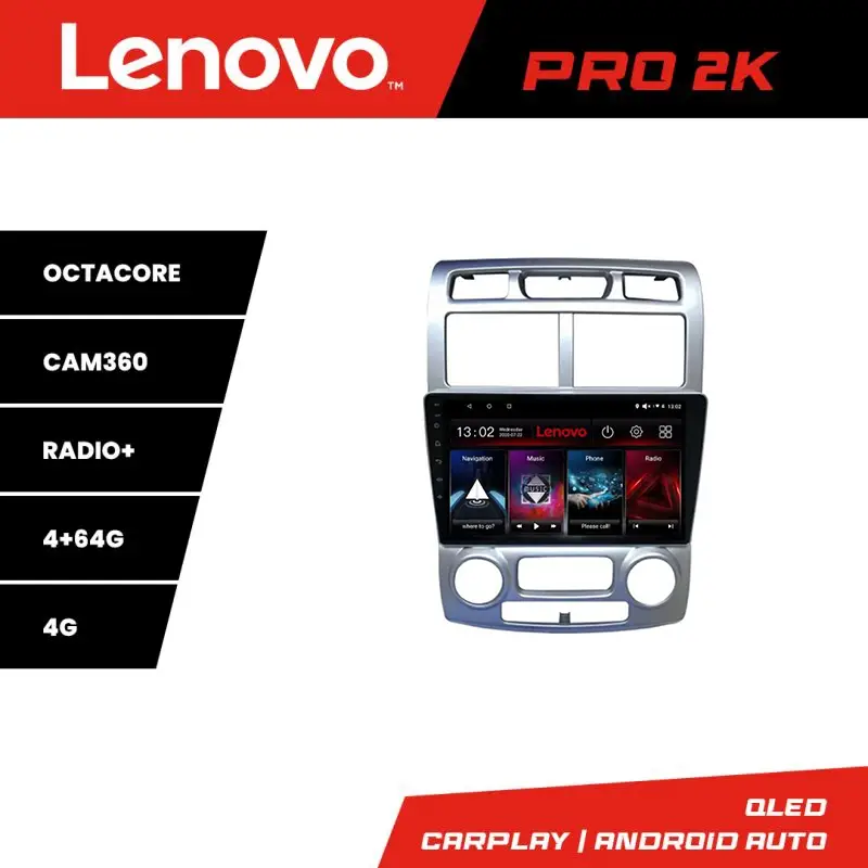 Navigație Android Lenovo QLED 2K pentru Kia Sportage 2005-2007, 4GB+64GB Doar azi