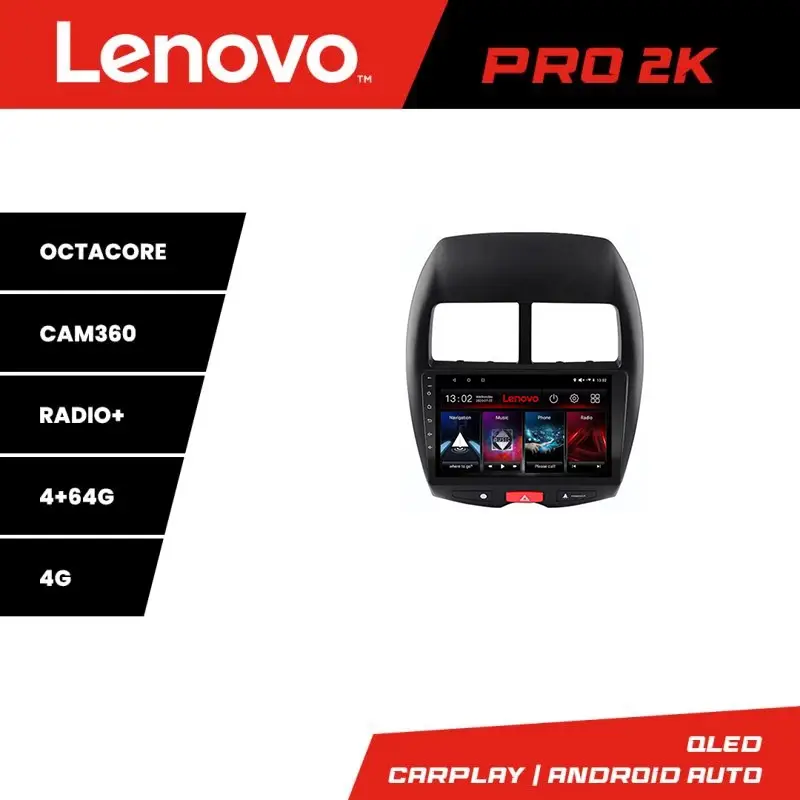 Disponibil imediat Navigație Mitsubishi ASX Lenovo Pro 2K QLED 8 Core 4GB+64GB 360