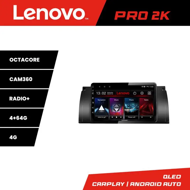Navigatie BMW E39 si E53 Lenovo 2K QLED 4+64GB Android cu Waze Reducere