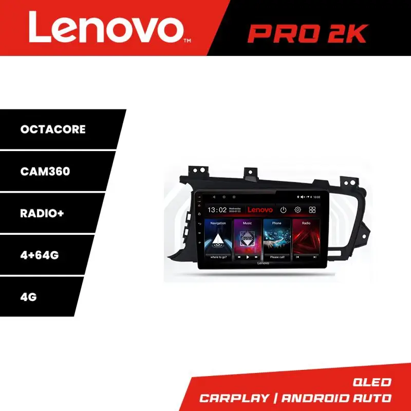 Discount Navigație Android Lenovo QLED 2K 4+64 360 pentru Kia Optima 2011-2013