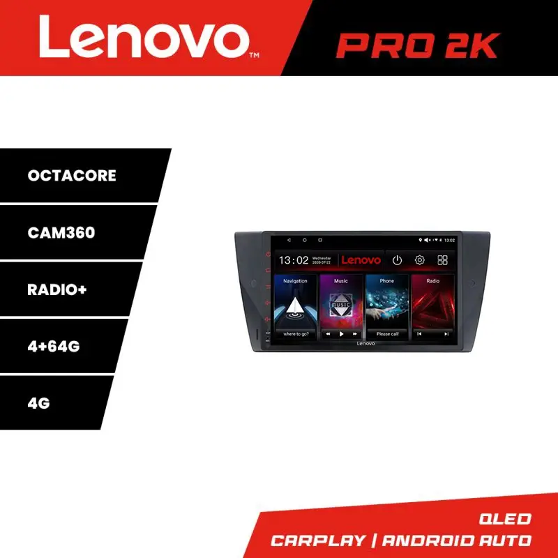 Ieftin Navigație BMW Seria 3 E90 Lenovo QLED 2K Android 4+64 cu Waze