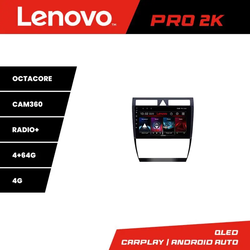 Cumpărături sigure Navigatie Audi A6 C5 Lenovo QLED 2K, Octa Core, 4GB+64GB, 360