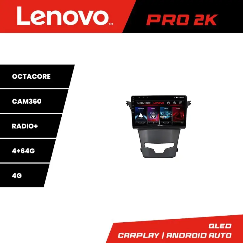 Navigație Android Lenovo QLED 2K 4+64GB pentru SsangYong Korando 2014-2019 Preț mic