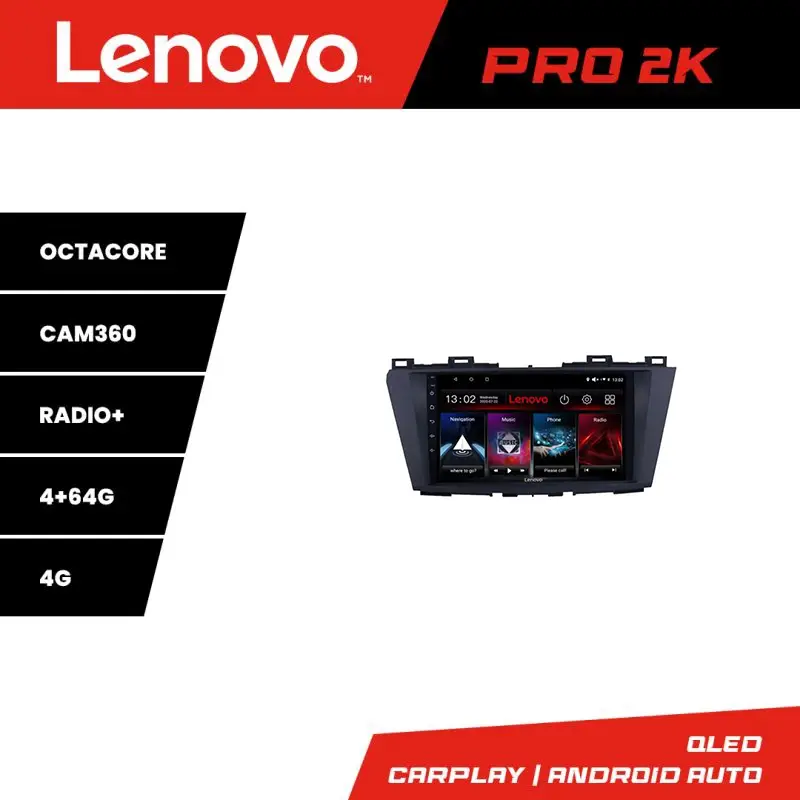 Cumpărături sigure Navigatie Mazda 5 2010-2017 Lenovo Pro 2K QLED 4+64GB 8 core 360
