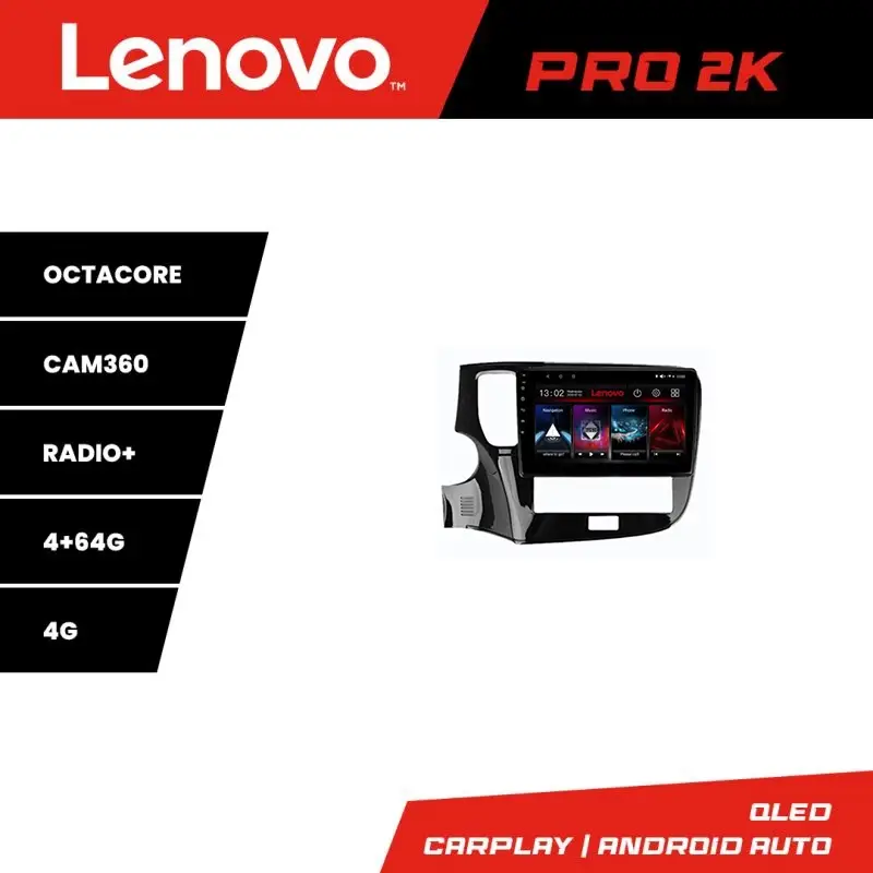 Preferatul clienților Navigație Android Lenovo QLED 2K 4+64GB pentru Mitsubishi Outlander 2020+