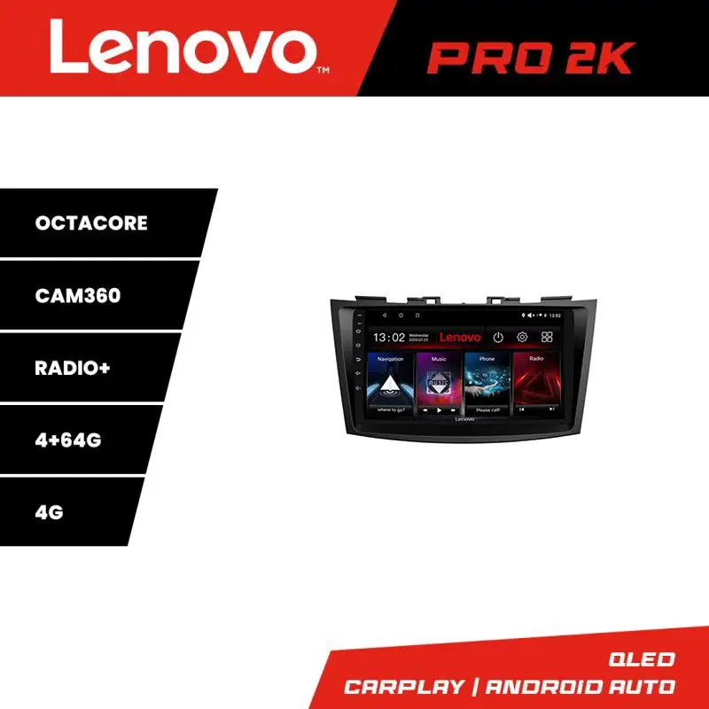 Navigație Suzuki Swift 2010-2017 Lenovo QLED 2K 4+64GB Android 360 Bestseller