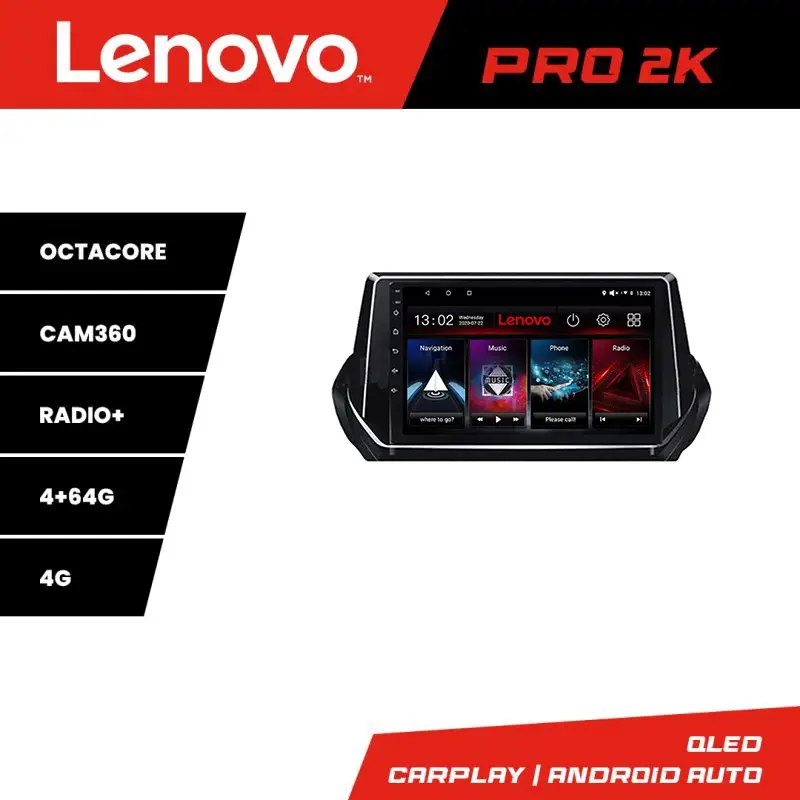 Navigație Android Peugeot 2008 2020+ QLED 2K, 4GB RAM, 64GB, GPS, 360 Cel mai vândut