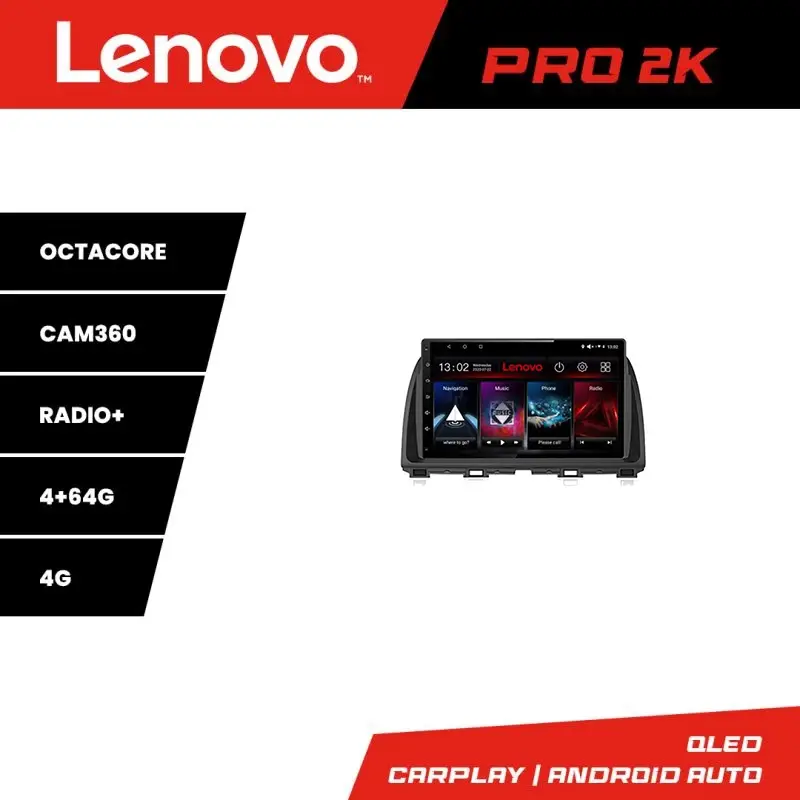 Navigație Mazda CX-5 2012-2016 Lenovo Pro 2K Android QLED 4GB+64GB Reducere de preț