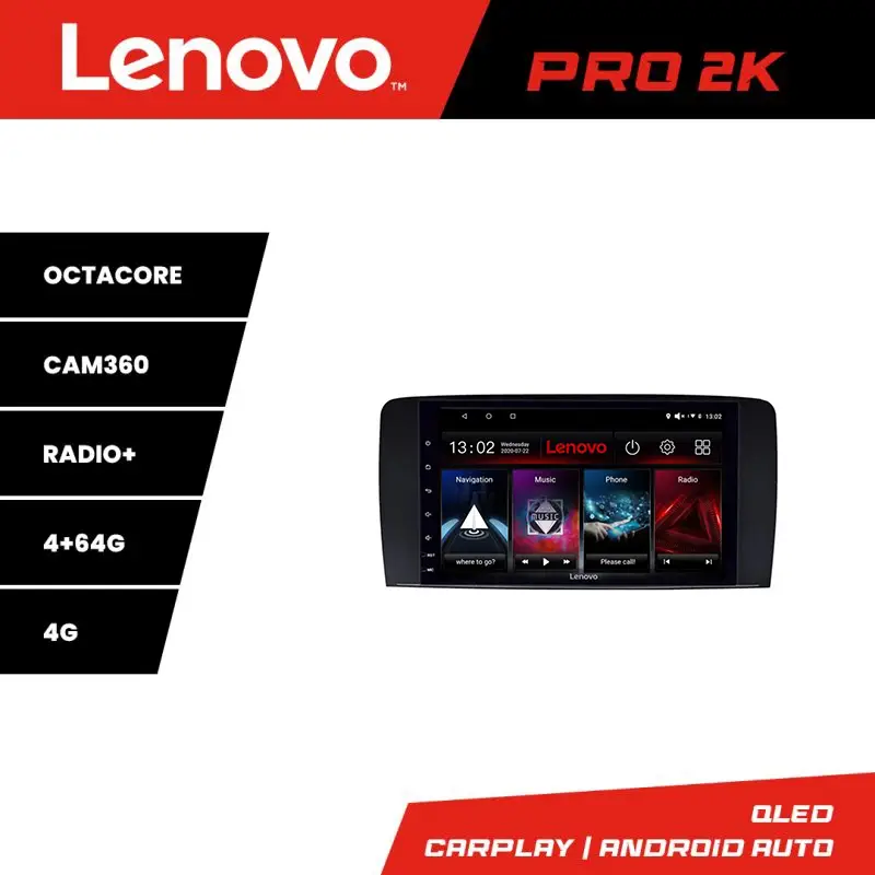 Preț redus Navigatie Android Mercedes Clasa R W251 Lenovo 2K QLED 4GB+64GB
