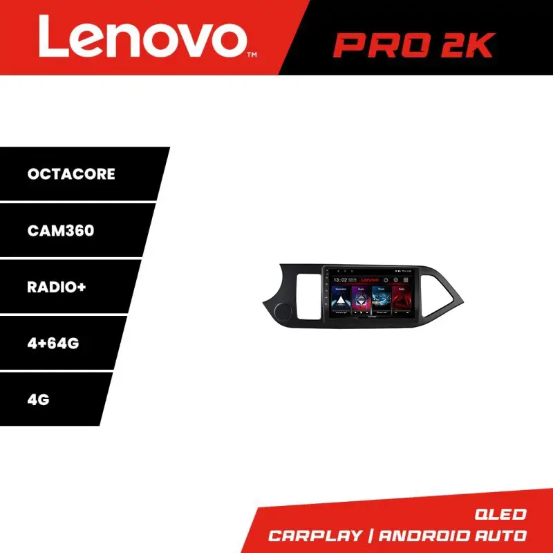 Ofertă limitată Navigatie Android Lenovo QLED 2K 4+64 pentru Kia Picanto 2011-2015
