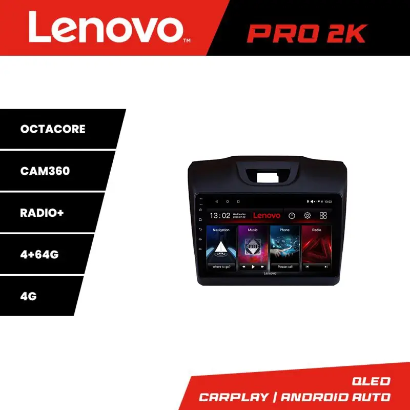 Navigatie Lenovo QLED 2K 4+64GB pentru Isuzu D-Max, Android, 360 Reducere de preț