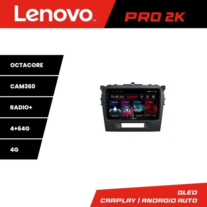Retur gratuit Navigație Android Lenovo Pro 2K pentru Suzuki Grand Vitara 2016+ cu GPS