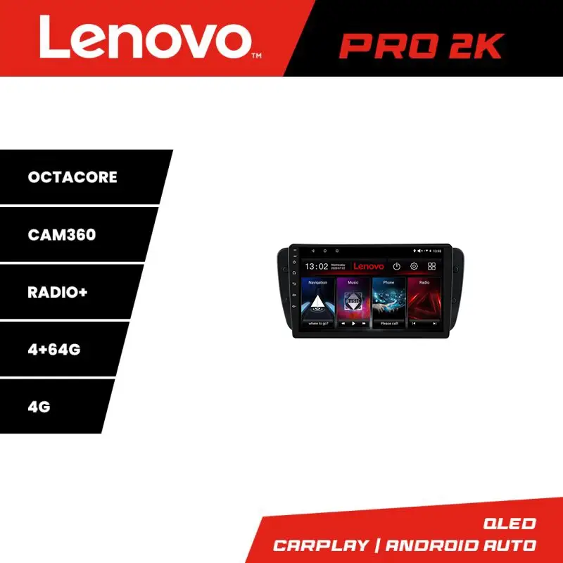 Navigație Seat Ibiza 2008-2014 Lenovo QLED 2K 4GB+64GB Android Preferatul clienților