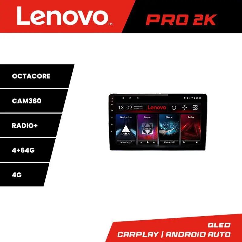 Preferatul clienților Navigatie Peugeot 307 Lenovo QLED 2K Android 4GB+64GB cu 360 si Waze