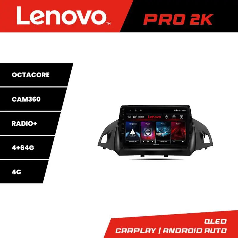 Navigație Android Ford Kuga 2013-2017 Lenovo QLED 2K Octa-Core 4+64GB Comandă acum