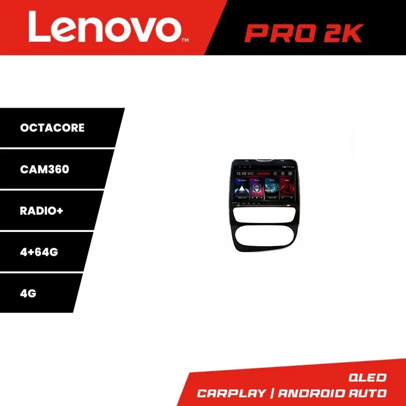 Lichidare de stoc Navigație Renault Clio 4 Lenovo QLED 2K 4GB+64GB Android cu 360