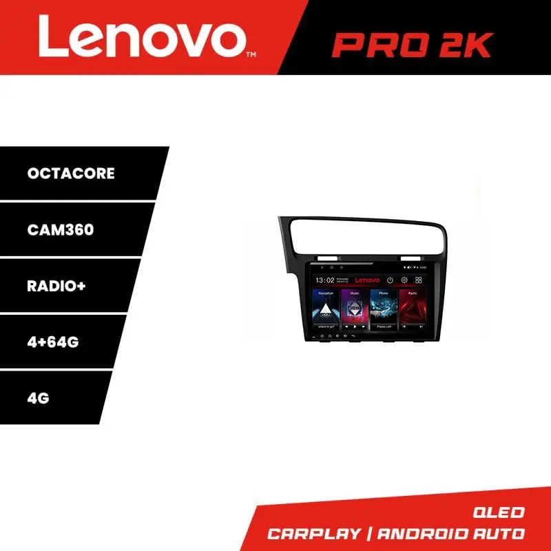 Navigație auto VW Golf 7 Lenovo Pro 2K, 8 core, 4GB+64GB, Android Cumpărături sigure