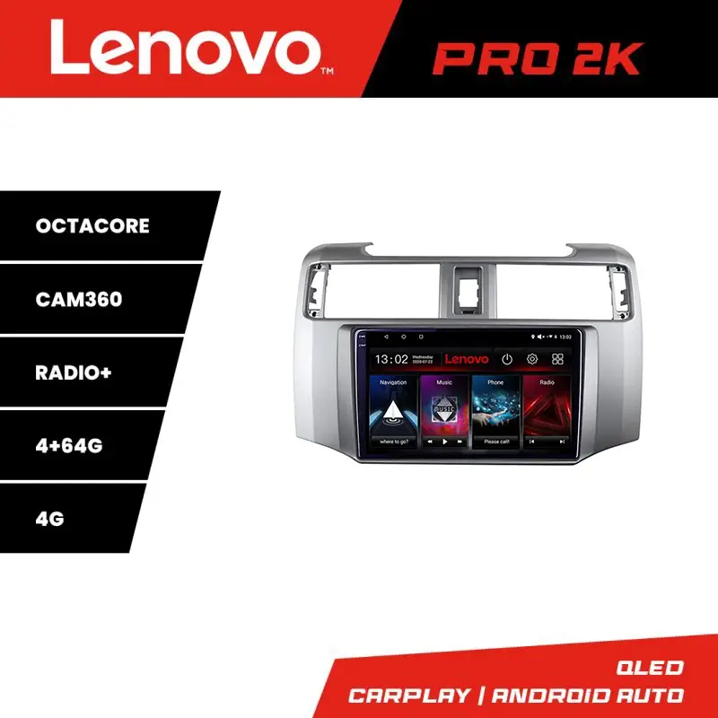 Navigație Android Toyota 4Runner 2009-2019 QLED 2K GPS 4GB+64GB 360 Reducere
