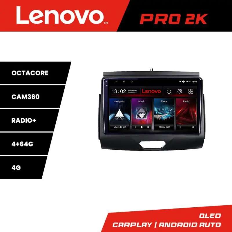 Navigație Android Ford Ranger 2015+ cu ecran QLED 2K, 4GB RAM, 64GB și 360 Cumpărături sigure