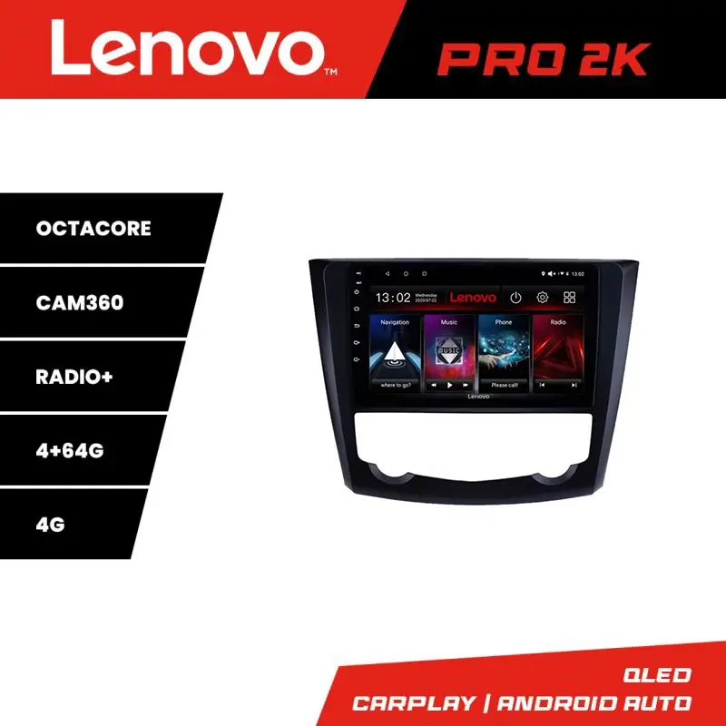 Navigație Renault Kadjar 2014-2019 Lenovo QLED 2K 4GB+64GB Android Premium