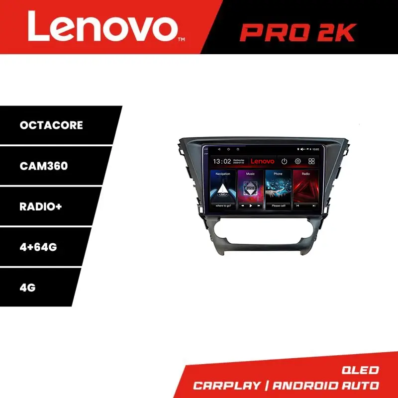 Navigație Android Toyota Avensis 2015-2019 QLED 2K 4GB+64GB 8 Core Lenovo Transport gratuit