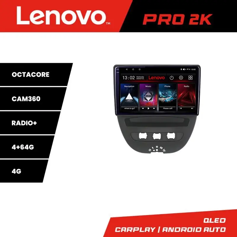Promoție Navigație Android Citroen C1 Peugeot 107 Toyota Aygo 2005-2014 QLED 4+64GB