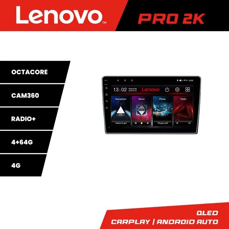 Preferatul clienților Navigatie Android Lenovo pentru Citroen C3 2018+ QLED 2K 4GB+64GB 4G 360