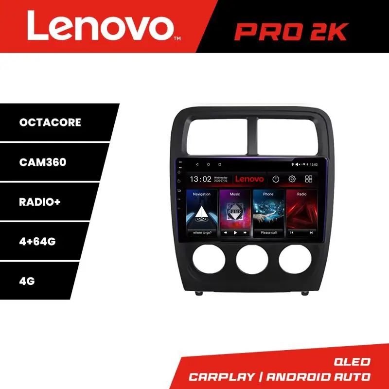 Navigație Android Lenovo QLED 2K 4+64 pentru Dodge Caliber 2010-2012 Livrare expres
