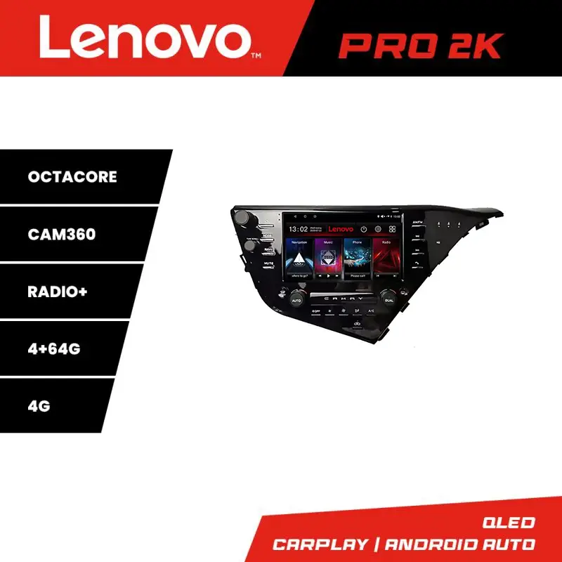 Navigație Android Toyota Camry 2017-2021 QLED 2K 4GB+64GB 360 Lenovo Bestseller