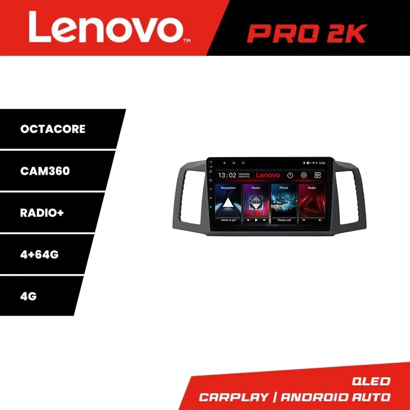 Navigație Android Jeep Grand Cherokee 2008-2010 QLED 2K 4GB+64GB 4G Lenovo Ofertă exclusivă