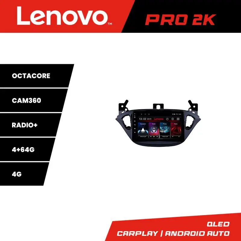 Navigatie Lenovo Opel Corsa E 2013-2018 QLED 2K 4GB+64GB Android 360 Ieftin