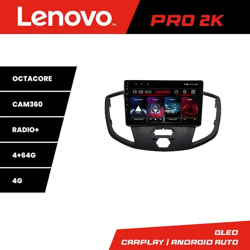 Navigație Android Ford Transit V363 2015-2021 QLED 2K 4GB+64GB 360 Lenovo Ofertă de sezon